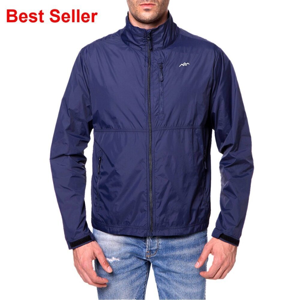 Lightweight Packable Windbreaker Jacket Windproof Dustproof Water-Resistant